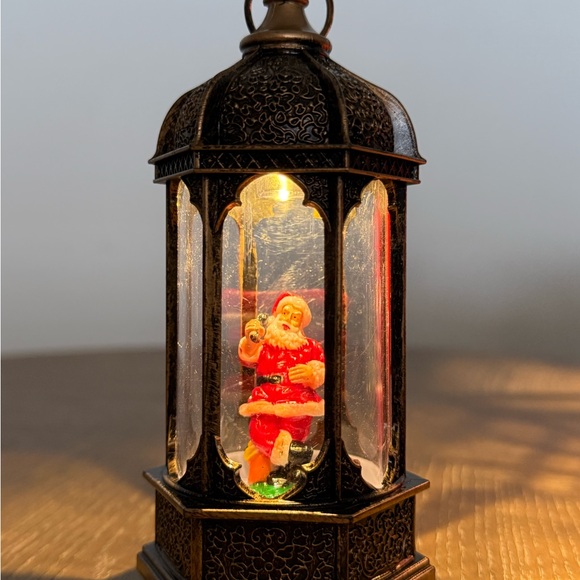Other - Vintage Christmas LED Santa Lantern | Mini Holiday Decor Light